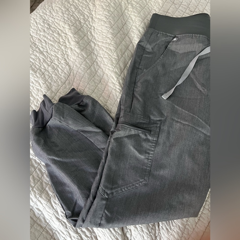 Figs grey joggers scrub bottom